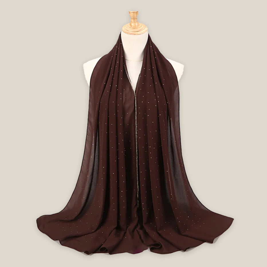 Golden Beaded Stone Hijab