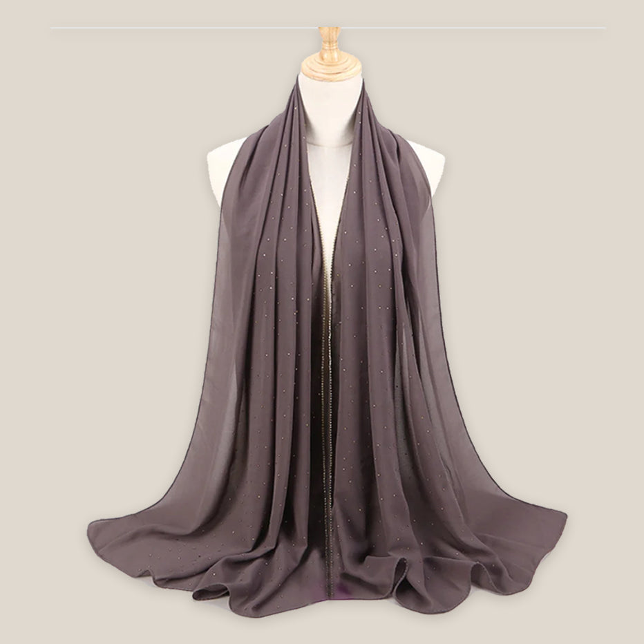 Golden Beaded Stone Hijab