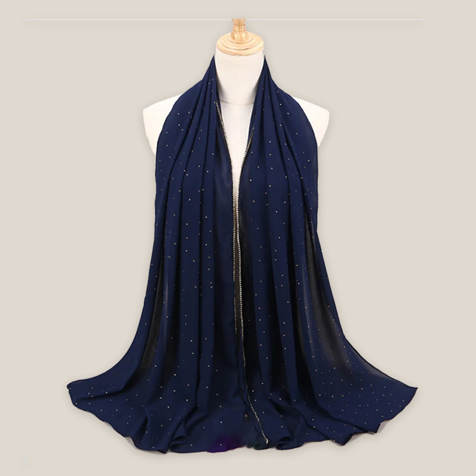 Golden Beaded Stone Hijab