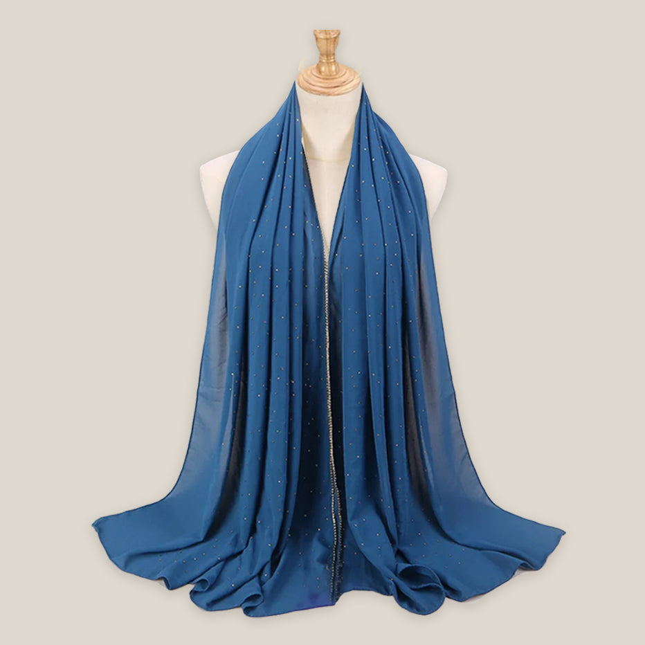Golden Beaded Stone Hijab