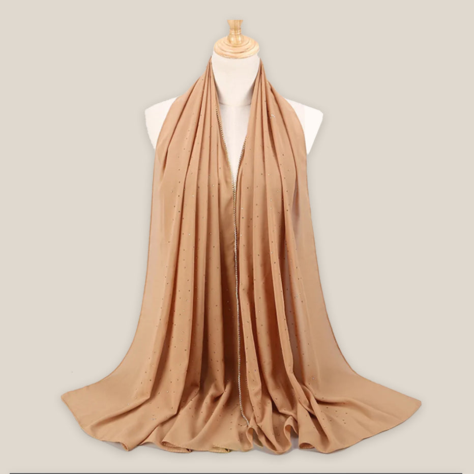 Golden Beaded Stone Hijab