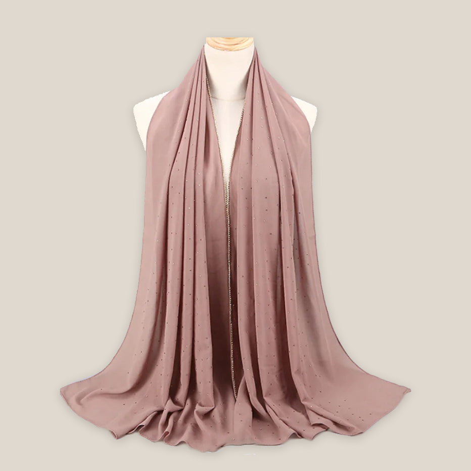 Golden Beaded Stone Hijab