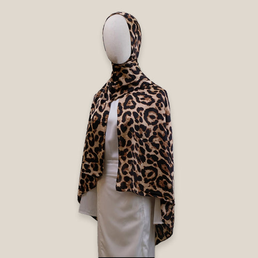 Leopard Print Premium Chiffon Hijab